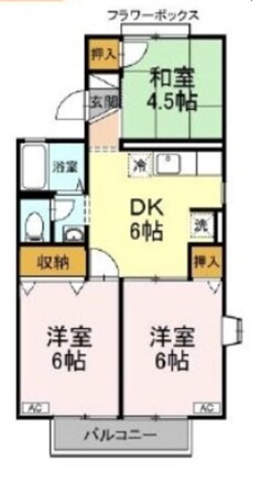 ドミール恋ヶ窪B棟の物件間取画像